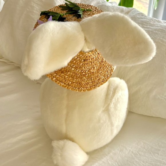 Vintage Easter A&A Bunny Rabbit Plush White Floppy Friends Stuffed Animal - Picture 3 of 8